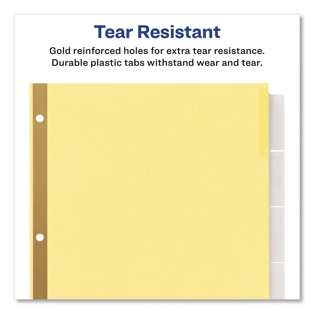 10 Pack Avery Big Tab Yellow Dividers